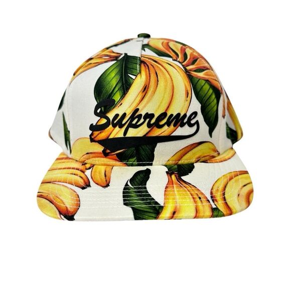 Supreme Banana 5-panel Cap Hat White SS16 - Picture 1 of 9